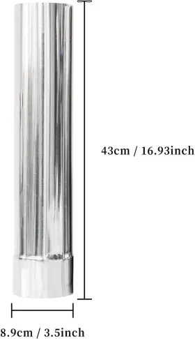 8.9 Pipe 313055050013 4 Pcs Thicken Stove Kit 3.5inch Chimney Flue Vent Smoke Exhaust New #2