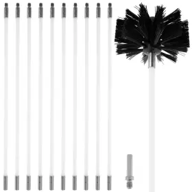 Abizarch 245729016169 15ft Chimney Sweep Cleaning Kit 11pcs Duct Vent Brush 3.9 Inch Nyl Abizarch 245729016169 15ft Chimney Sweep Cleaning Kit 11pcs Duct Vent Brush 3.9 Inch Nyl