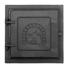Achla Designs 726084467644 15.5 Inch Tall Matte Black Cast Iron Clean Out Door
