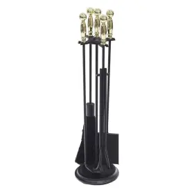 Wr-45pb Achla Designs 30.25 Inch Tall 5-piece Polished Brass And Black Chelmsford Fireplace Tool Set