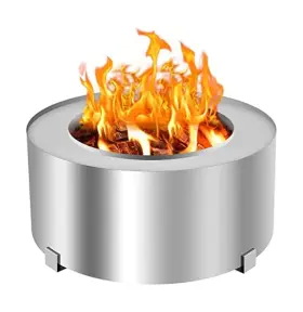 Saemv1evwpl1870 Ahloki 21.5-28.5 Inch Smokeless Outdoor Fire Pit Stove Wood Campfire Grill For Outside S