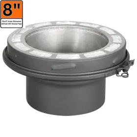 Allfuel Hst Bl.ev.rb-sht8adp-p Chimney Pipe Adaptor 10 Inch X 8 Twist Lock Increaser Stainless Steel