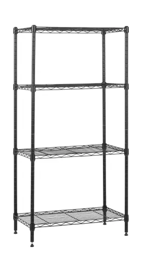 Wsf-ld-142448-b-4 Amazon Basics 4-shelf Steel Wire Storage Rack Adjustable Sturdy Easy Assem