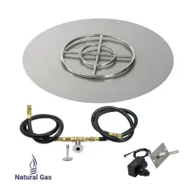 American 817901017033 Fireglass 36 Inch Round Stainless Steel Flat Pan With Spark Ignition Kit American 817901017033 Fireglass 36 Inch Round Stainless Steel Flat Pan With Spark Ignition Kit