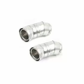 6hs-030 American Metal Two 6 Inch Triple Wall Stove Pipe Chimney Elbow Offsets
