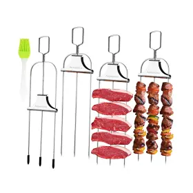 Anyuecoco Skz-4 Skewers For Kabobs 4-pcs 14 Inch 3-prong Kabob Grilling... Fast Ship