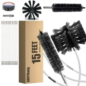 C18-05 Aogyikang 15 Feet Dryer Vent Cleaning Brush Kit Multi-scene Durability Chimney W C18-05 Aogyikang 15 Feet Dryer Vent Cleaning Brush Kit Multi-scene Durability Chimney W