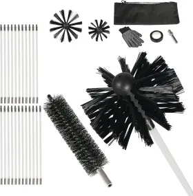 C18-5 Aogyikang 30 Feet Dryer Vent Cleaning 30ft With 4 Inch 6 Brush Head Storage Bag Black C18-5 Aogyikang 30 Feet Dryer Vent Cleaning 30ft With 4 Inch 6 Brush Head Storage Bag Black