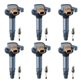 Automost Uf646 Ignition Coils And Spark Plugs Set Compatible With Ford