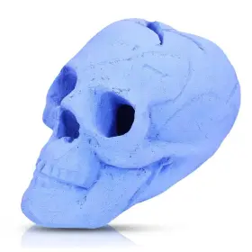 Barton 95052-h Ceramic Fireproof Skull 8.75 Inch X 6.50 Gas Log Accessories In Blue