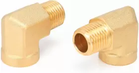 Bathace 709520573284 90 Degree Brass Barstock Street Elbow 1/4 Npt Male Pipe To Female