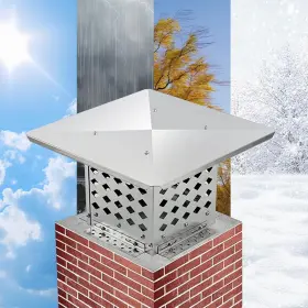 13x18ycz0000v0-1 Beetlea Chimney Cap Flue Caps 304 Stainless Steel Fireplace Cover 13 Inch X 18 New