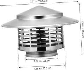 592o1107kv Besportble 3 Inch Round Chimney Cap Stainless Steel Tapered Top With #2