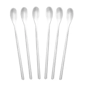 B00005 Bidponds 6.2 Inch Silver Stainless Steel 304# Coffee Stirrers Spoons Ice Tea Dr