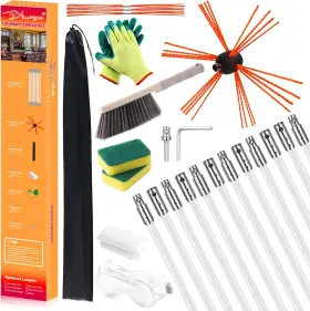 Bluesea 313052369385 39 Feet Chimney Sweep Kit Ergonomic Cleaning System With Strong Bluesea 313052369385 39 Feet Chimney Sweep Kit Ergonomic Cleaning System With Strong