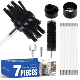 Bluesea 632138932115 7 Pieces 40 Feet Dryer Vent Cleaner Kit Reinforced Nylon Bluesea 632138932115 7 Pieces 40 Feet Dryer Vent Cleaner Kit Reinforced Nylon