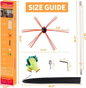 Bluesea 695635035666 Chimney Sweep Kit 23 Feet With Sturdy Brush And 7 Flexible Cleaning Rods #2 Bluesea 695635035666 Chimney Sweep Kit 23 Feet With Sturdy Brush And 7 Flexible Cleaning Rods #2