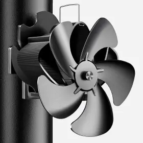 Boben Hl-300c2 Magnetic Wood Stove Fan With Thermometer Heat Powered Fireplace For