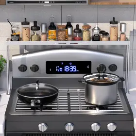 0117 Boivshi Stove Top Shelf - Adjustable Oven For Of 27-33inch Kitch