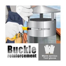 Bootuu 792671348542 10 Inch Round Chimney Cap Tapered Top With Screen #3
