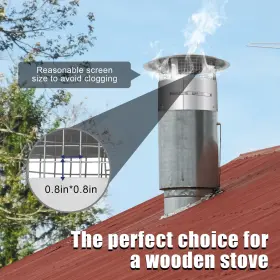 Bootuu 792671348900 8 Inch Round Chimney Cap Tapered Top With Screen #2 Bootuu 792671348900 8 Inch Round Chimney Cap Tapered Top With Screen #2