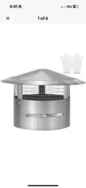 Bootuu 792671348924 12 Inch Round Chimney Cap Tapered Top With Screen Ch #2