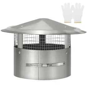 Bootuu 792671349228 9 Inch Round Chimney Cap Tapered Top With Screen