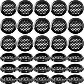 Tfk-30 Brand Bichenhwai 30 Pcs 2-1/16 Inch Soffit Vents Round Air Stainless Steel Black