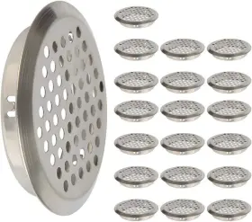 Brand Foccts 750440590738 20pcs 2-1/8 Inch 53mm Circular Soffit Vent Stainless Steel Round