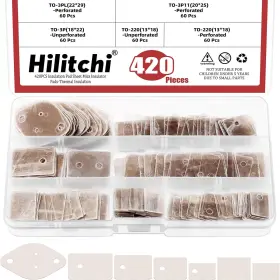 To-3p11 Brand Hilitchi H5827 420pcs Mica Insulator Sheet Assortment Kit To-220 To-3p
