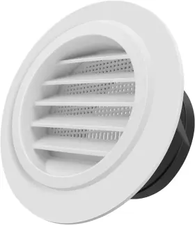 Brand Quadafy 522010 4 Inch Soffit Vents Round Vent Cover With Built-in Fly Screen For White