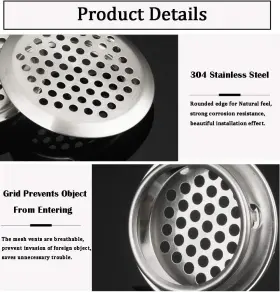 Brand Zlyy 730964511693 30pcs Air Vents 2 Inch 53mm Circular Soffit Vent 2inch Silver #3