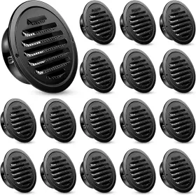 Brand Zonon 318280 18 Pcs Stainless Steel Soffit Vents 4 Inch Round Dryer Vent Cover Black