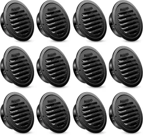 Hu-zonon-317589 Brand Zonon 12 Pcs Stainless Steel Soffit Vents 4 Inch Round Dryer Vent Cover Black