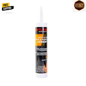 Branded 313034441429 Stove Gasket Cement Black 10.3 Oz Cartridge - 78