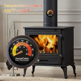 Branded01 313046394300 Wood Stove Thermometer Magnetic Pipe Thermometers Fireplace Temperature Ga #3