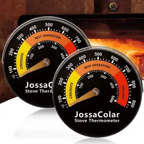 Branded01 313046394300 Wood Stove Thermometer Magnetic Pipe Thermometers Fireplace Temperature Ga