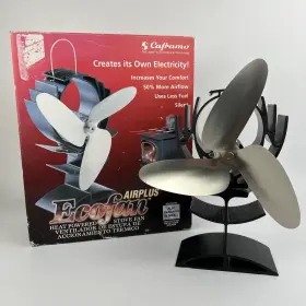 Caframo 802ca-kbx Ecofan Airplus Wood Stove Heat Powered Fan Classic Made In Canada Euc