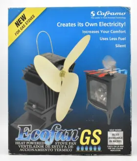 Caframo 806gs-bbx Ecofan Gs Heat Powered Fan For Gas Stoves - Gold Blades Open Box