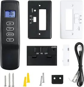 Casmer 800689584248 Gas Fireplace Remote Kit For Millivolt Valve With Control Thermostat