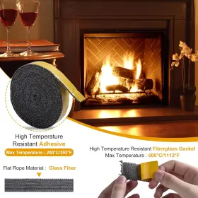 Change Moore 705353708138 Fireplace Gasket 79ftft X 2/25ftft 1ftft 1 Pack Self Adhesive Stove Wi #2