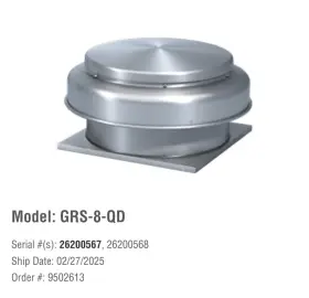 Grs-8-qd Chimney Greenheck Cap Model