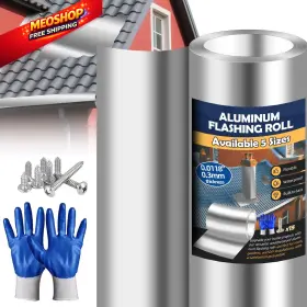 Chocikick 719559194336 Aluminum Flashing Roll Roof 12 Inch X 50 Ft 0.3mm 12ftft 50ft