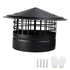 Cllomagy Rfcc-007 8 Inch Cone Top Chimney Cap With Screen Round Roof Rain Cover