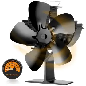 100a1 Cwlakon Wood Stove Fan Large Size Heat Powered Fireplace For Gas/pellet/