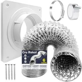 Dye362701 Cyu Rekol Dryer Vent Hose Connector Kit With Quick Connect And Disconnect Wall