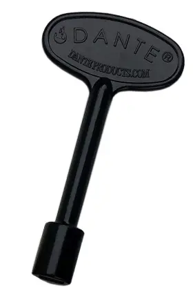 Dante Nky.3.fb.b Universal Valve Key 3 Inch Flat Black