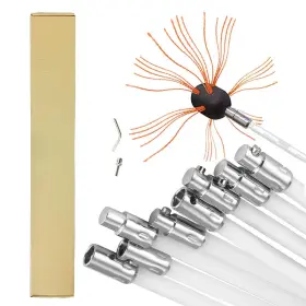 Decflo 791313261027 26ft Chimney Cleaning Sweep Kit - Flexible Logs For Fireplace