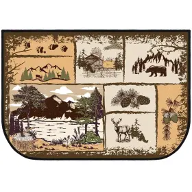 Gl-64694-e Demissle Fireplace Hearth Rug Mats Cabin Southwestern Fireproof Fire Resist