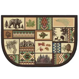 Gl-demissle-1535 Demissle Fireplace Hearth Rug Mats Cabin Southwestern Fireproof Fire Resista